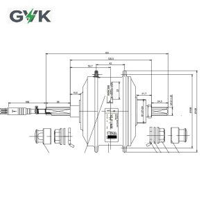 akm q85sx rear cassette brushless gear hub motor | 36v 250w ebike motor 120mm 9pin cable