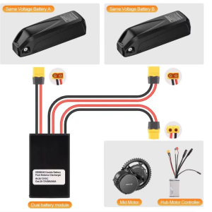 dual battery balance discharger module, 20 72v dual battery parallel equalizer for electric bicycle range extension