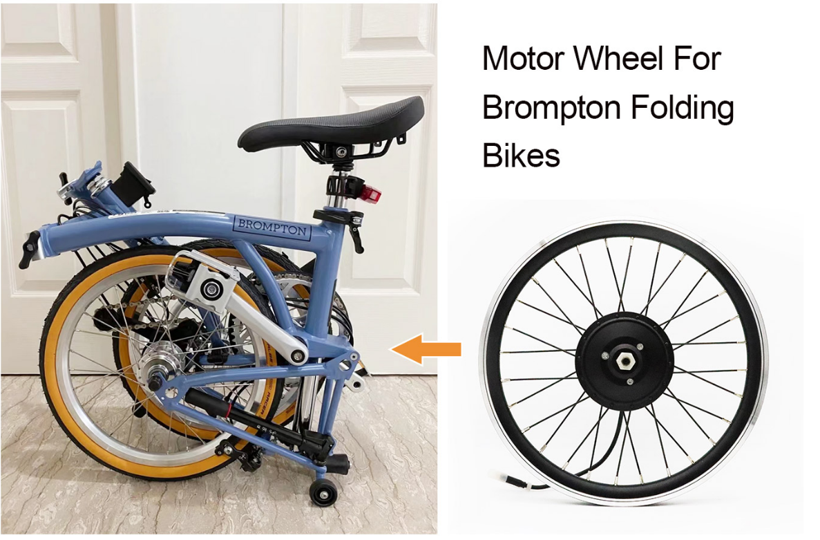 front hub gear motor diy ebike kit for brompton,74mm dropout,16"349 rim 28h,36v250w brushless front hub gear motor diy ebike kit for brompton,74mm dropout,16"349 rim 28h,36v250w brushless