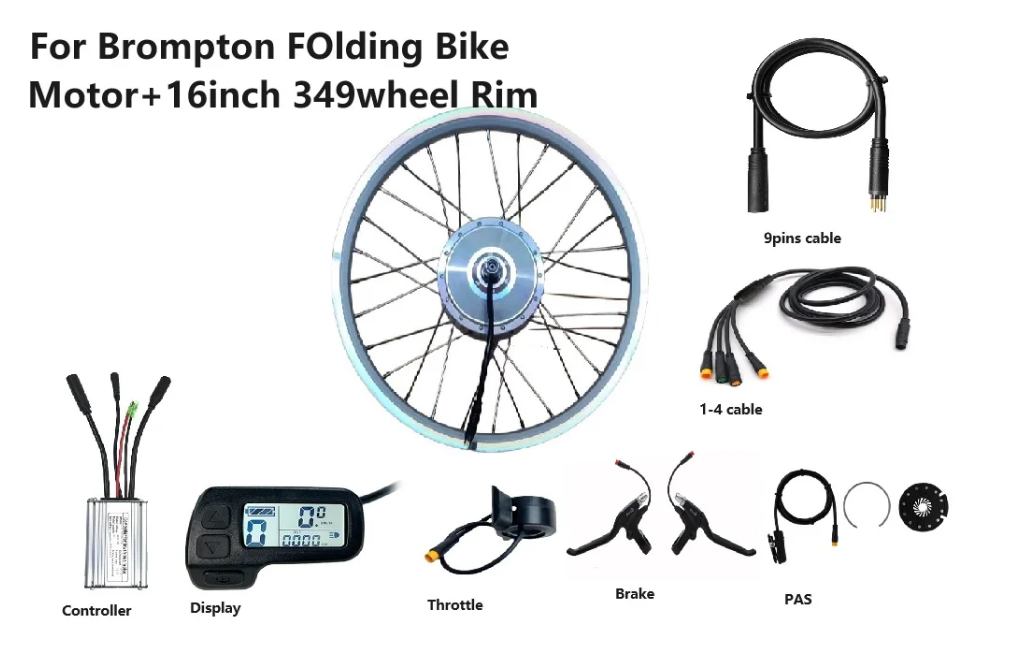 fit for brompton folding ebike, gvk 36v 250w front geared hub motor, 74mm dropout, matches 16" 349 28h wheel rim. fit for brompton folding ebike, gvk 36v 250w front geared hub motor, 74mm dropout, matches 16" 349 28h wheel rim.