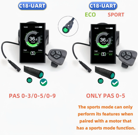 dpc18 lcd display can triangle plug / uart round plug for bafang m510 m560 m600 m820 bbs01 bbs02 g320 g340 mid drive e bike dashboard dpc18 lcd display can triangle plug / uart round plug for bafang m510 m560 m600 m820 bbs01 bbs02 g320 g340 mid drive e bike dashboard