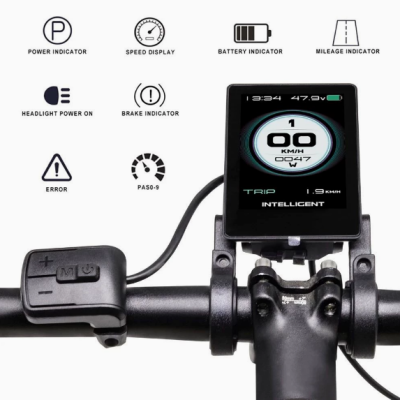 860c color lcd screen supports multi language & theme switch, perfectly matched bafang bbs01/bbs02/g320/g340/bbshd mid motors for e bike retrofit.