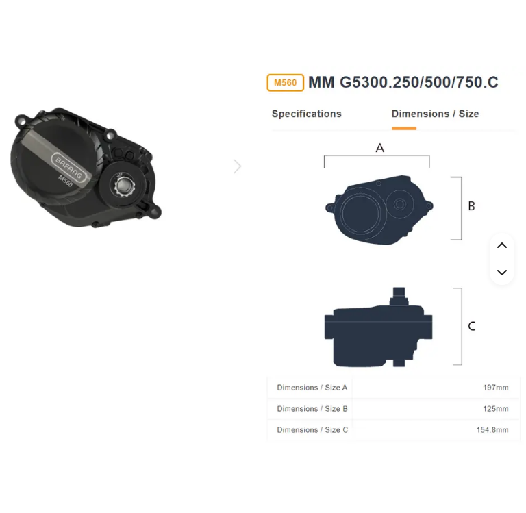 bafang m560 silent version 48v brushless dual winding motor | 500w 750w rated, 150n.m max torque, 1220w peak power, bare unit g5300.500/750.c bafang m560 silent version 48v brushless dual winding motor | 500w 750w rated, 150n.m max torque, 1220w peak power, bare unit g5300.500/750.c