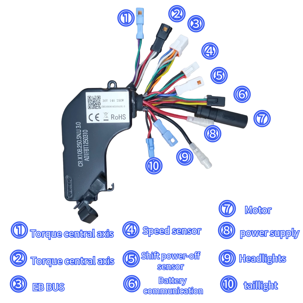 bafang m400 max drive controller uart protocol 36v 250w mid motor replacement bafang m400 max drive controller uart protocol 36v 250w mid motor replacement