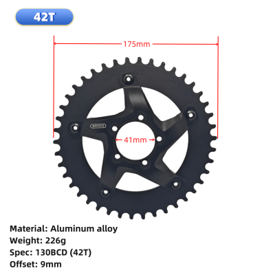 narrow wide chainring 42t 44t crankset single chainwheel fit bafang bbshd g320 m615 m625 mid drive electric bicycle motor
