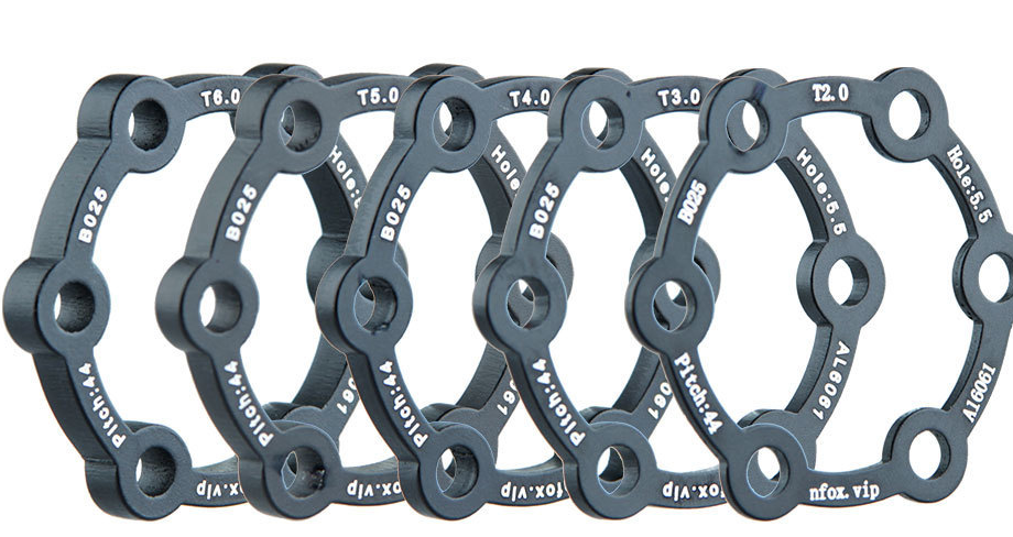 aluminum alloy disc brake spacer 2/3/4/5/6mm, 6 hole mtb hub shim black aluminum alloy disc brake spacer 2/3/4/5/6mm, 6 hole mtb hub shim black