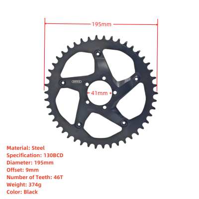 46t narrow wide chainring for bafang bbshd g320 m615 m625 mid drive motor ebike chain wheel